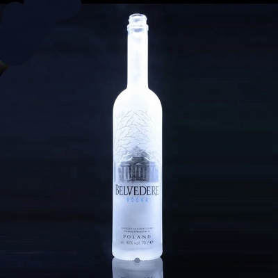 Super Flint Glass Collar Botellas de vodka de 750 ml con cerradura superior de tornillo Tipo de sellado en promoción