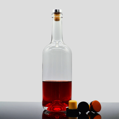 Super Flint Material de vidrio 500ml 750ml 1000ml Botella de vidrio de vodka botella de ginebra en para su