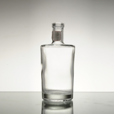 Material de vidrio de alta piedra 750 ml Botella de vidrio Botellas de aceite de oliva transparentes Tipo de corcho de sellado