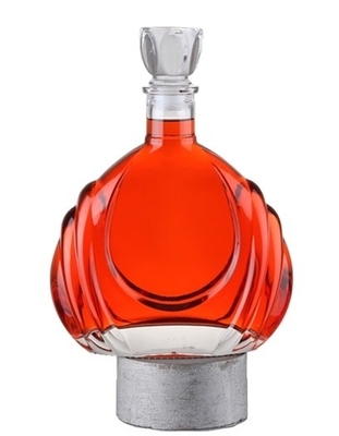 Botellas de Brandy Diseño personalizado Botella de licor vacía para botella de vidrio de vodka de 750 ml