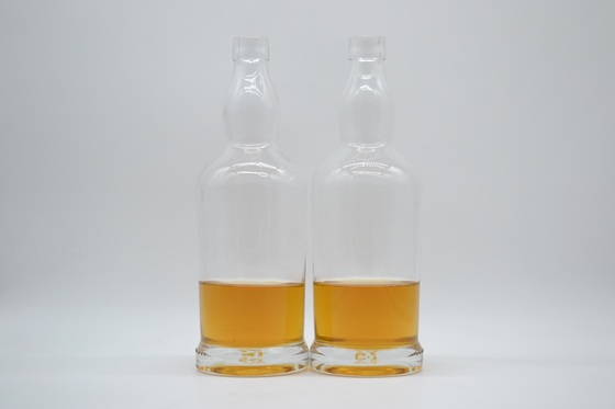 Botellas de vino de vidrio transparente personalizadas para tequila whisky brandy 750ml 500ml 1000ml