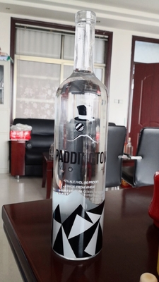 Grabación/Frost/Decal/Botella de vidrio de spray 750 ml/1000 ml para vodka whisky brandy ron y ginebra