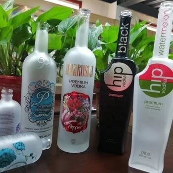 500 ml 750 ml 1000 ml Super Flint botella de vidrio para el vodka industrial whisky ron ginebra licor