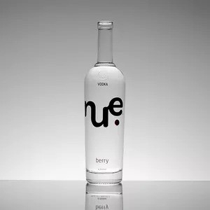 500 ml 750 ml 1000 ml Super Flint botella de vidrio para el vodka industrial whisky ron ginebra licor
