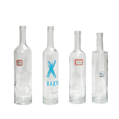 Botellas de vidrio de súper sílex para vodka whisky licor en 500ml 700ml 75cl de material congelado