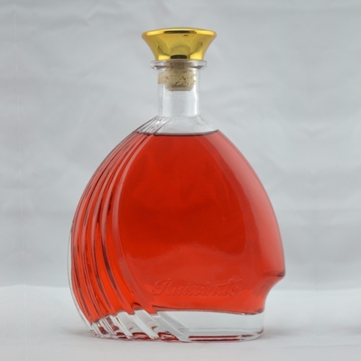 Botella de vidrio de licor de 500 ml 700 ml 750 ml 1000 ml para bebidas alcohólicas