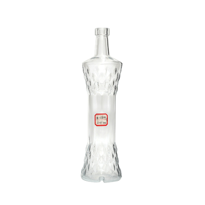 Bebidas industriales Botella de vino de licor de 750 ml con tapa de sello hecha de vidrio de superflint