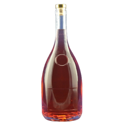 Botella de vidrio de vino estándar de TUV Whiskey Envasado de vidrio Superficie de grabado personalizada