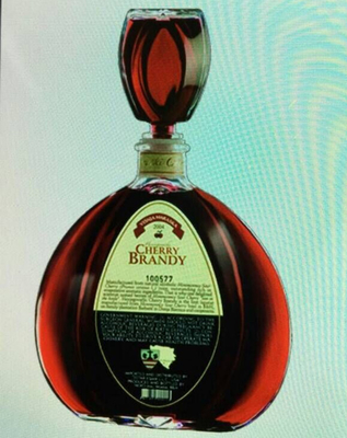 750 ml de vidrio blanco de forma única botella de vidrio de vino de cereza para licor en Europa