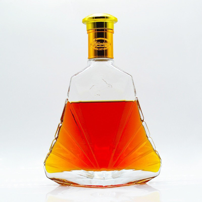 Bebidas industriales Botella de vidrio transparente de 700 ml con corcho y material de vidrio de súper sílex