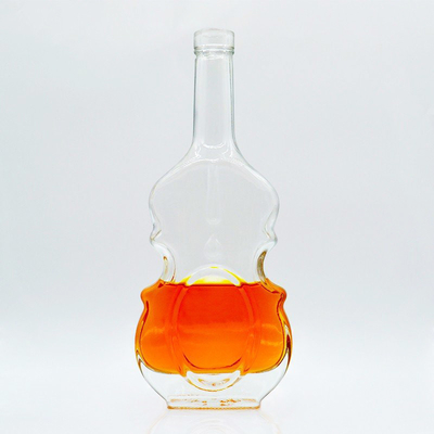 Bebidas industriales Botella de vidrio transparente de 700 ml con corcho y material de vidrio de súper sílex