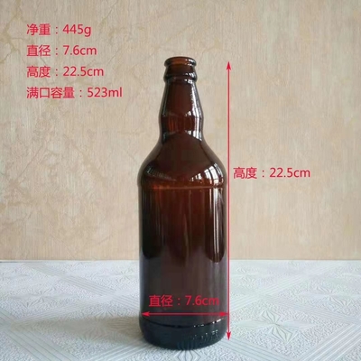 330 ml 500 ml Botella de color primario Corona Cap Ámbar Liquor Botella de vidrio de cerveza para uso directo