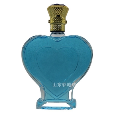 Botella de cristal blanco de vidrio para bebidas de diseño elegante 500ml 750ml Vodka Whiskey Brandy