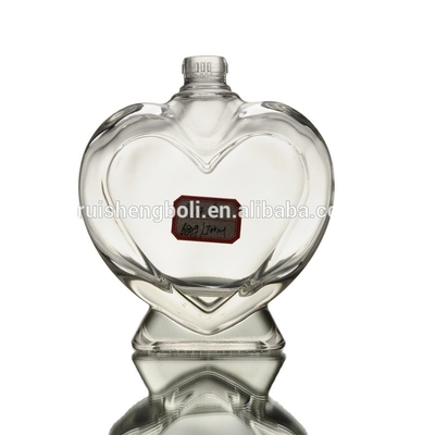 Botella de cristal blanco de vidrio para bebidas de diseño elegante 500ml 750ml Vodka Whiskey Brandy