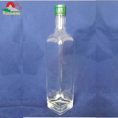 Botella de vidrio cuadrada de 700 ml y 750 ml de Super Flint para alcohol Estándar certificado por SGS