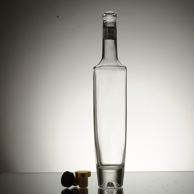 Super Flint Glass Vodka Spirit Botella de vidrio con tapa de guala y producto con logotipo grabado