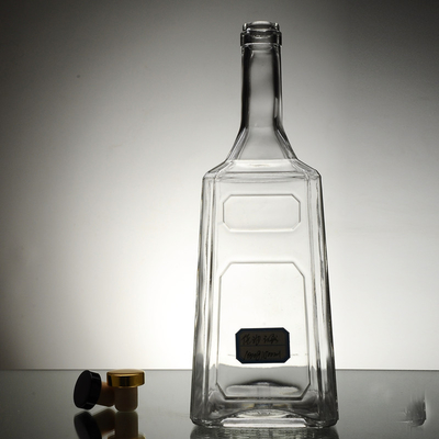 Botella de vidrio vacía de 350 ml 550 ml 750 ml para vodka whisky vino tinto