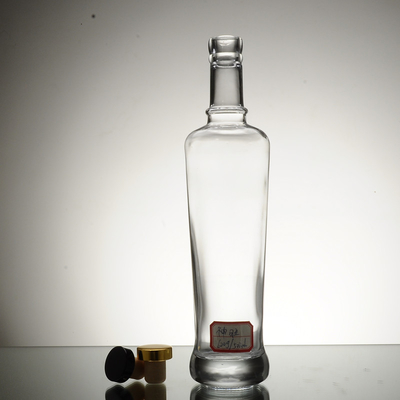 Material de vidrio Super Flint 500ml 700ml 750ml Botella de licor de ron vacío y claro para bebidas