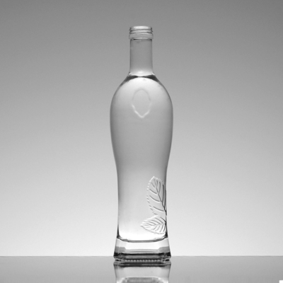 Material de vidrio Super Flint 500ml 700ml 750ml Botella de licor de ron vacío y claro para bebidas