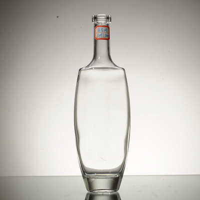 Material de vidrio Super Flint 500ml 700ml 750ml Botella de licor de ron vacío y claro para bebidas