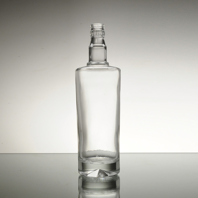 Material de vidrio Super Flint 500ml 700ml 750ml Botella de licor de ron vacío y claro para bebidas