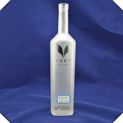 Estampado en caliente Manejo de la superficie Super Flint Gin de primera calidad Vodka 750ml Botella de vidrio cuadrada FOB