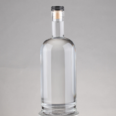 Flint Vodka Whisky Cap de corcho 750 ml Botella de whisky de vidrio con material de base de corcho Vidrio