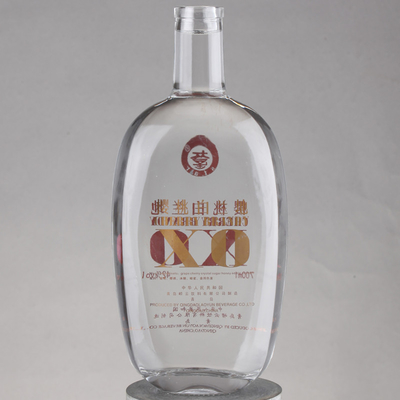 Flint Vodka Whisky Cap de corcho 750 ml Botella de whisky de vidrio con material de base de corcho Vidrio