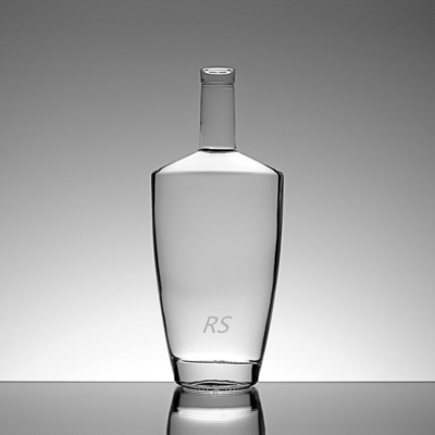 Flint Vodka Whisky Cap de corcho 750 ml Botella de whisky de vidrio con material de base de corcho Vidrio