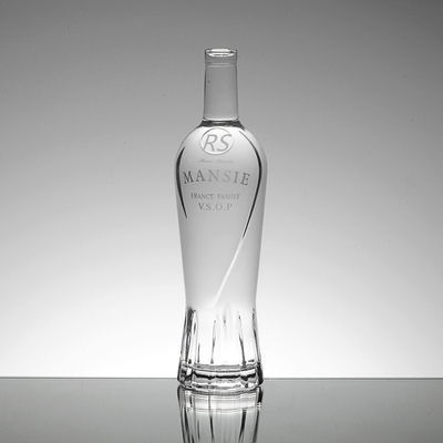 Flint Vodka Whisky Cap de corcho 750 ml Botella de whisky de vidrio con material de base de corcho Vidrio