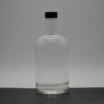 375 ml 200 ml 100 ml Botella de vidrio Gin Whisky Vino Vodka Espiritos Botella de vidrio con corcho