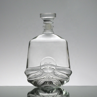 Botella de vidrio transparente de 1 litro para bebidas