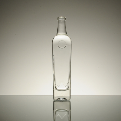 Manejo de la superficie de la helada Botella de vidrio cuadrada francesa con 700 ml 500 ml / 250 ml Capacidad