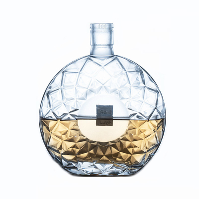 Botellas de vidrio de súper sílex con certificación ISO14001 para la fabricación de XO/brandy/whisky/vodka