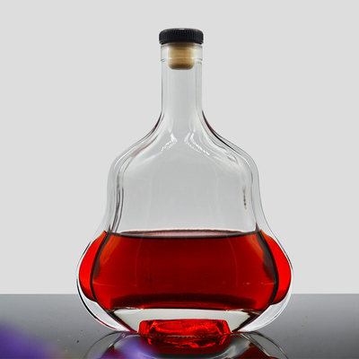 Cuadrado diseño personalizado en forma de animal 500ml 750ml botella de vidrio para brandy whisky vodka