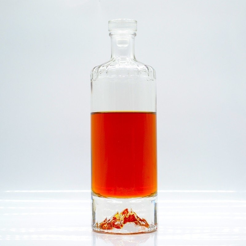 Manejo de la superficie de la decoración hecha a medida Extra Flint Botella de whisky 500ml 700ml 750ml y 1L