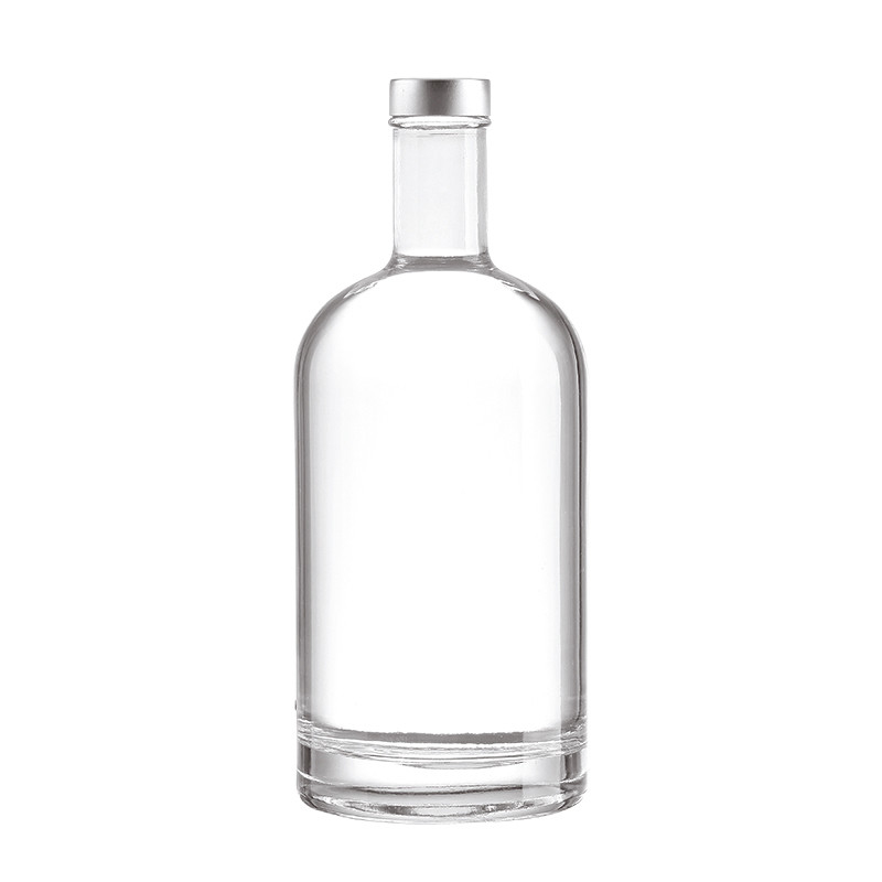 Botella redonda de corcho personalizada para tequila licor whisky 1L 750ml 700ml 500ml Capacidad de 34 oz