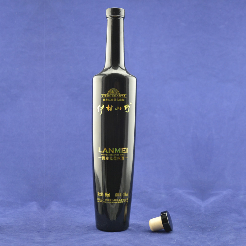 Botellas de vidrio vacías para licor y vino 500 ml 750 ml 1000 ml redonda