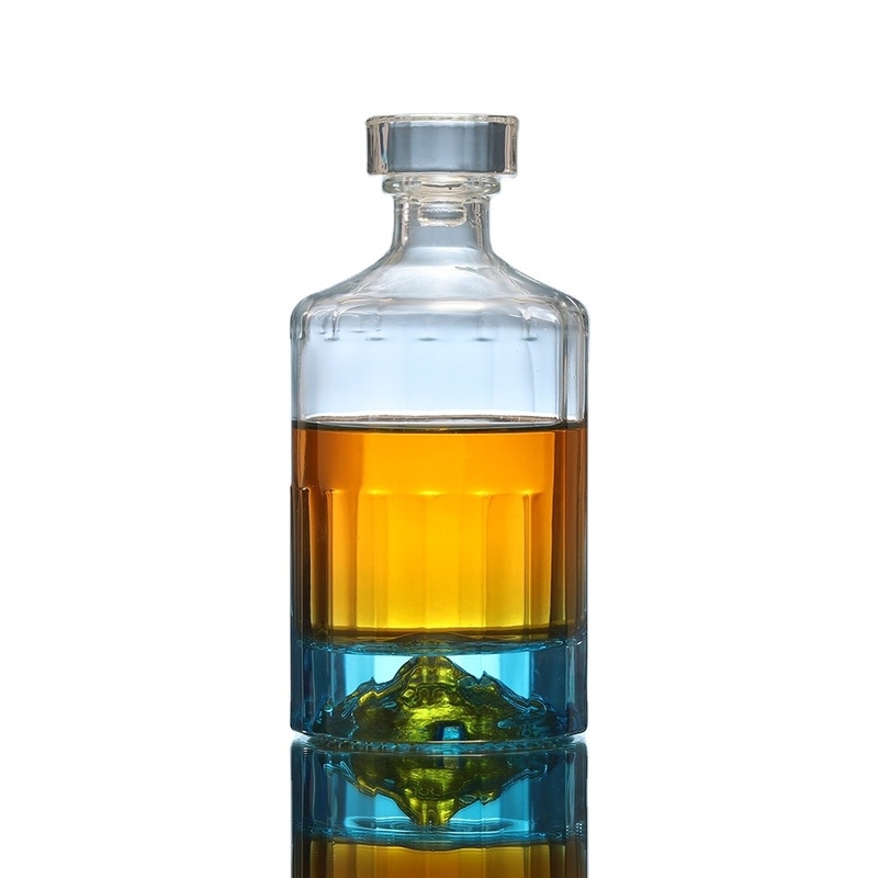 Botellas de vidrio de vino de lujo de 500 ml con tapa de corcho