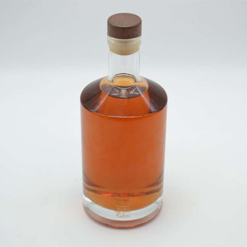 Super redondo a medida Super Flint tapón de corcho vacío 750 ml botella de vodka de vidrio de licor