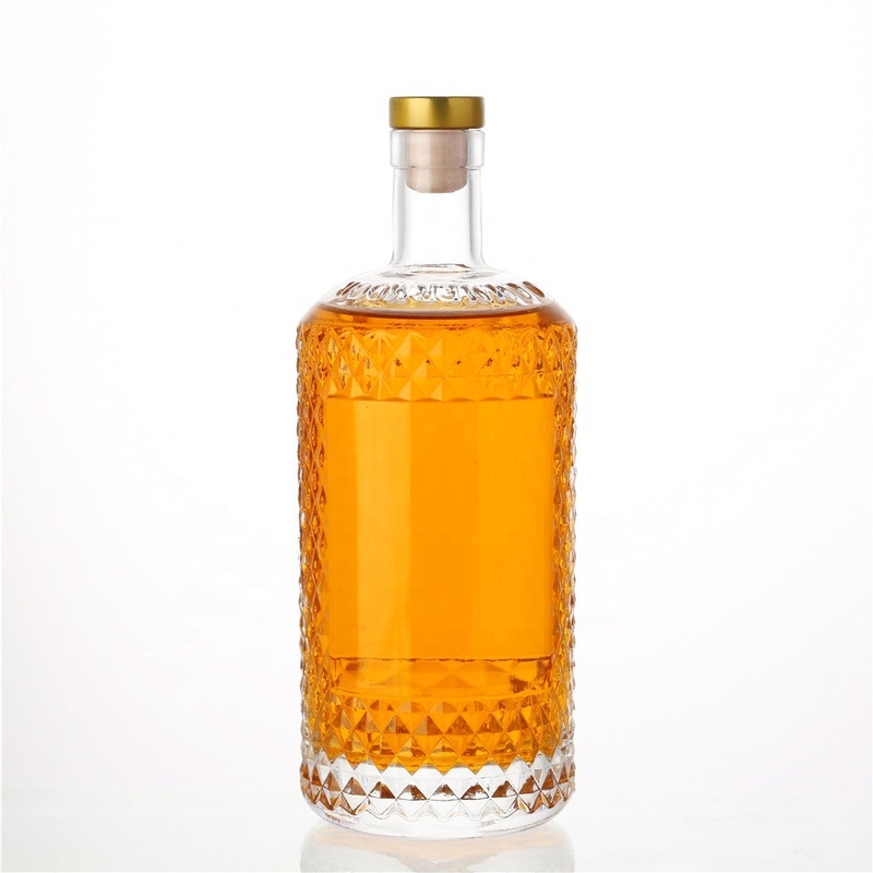 Material de base Vidrio de cristal 500 ml 700 ml Botella de vino de vodka vacía con tapones