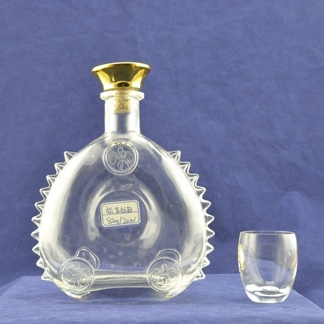 Materiales industriales de vidrio de súper sílex 500 ml Botella XO para bebidas Liquor Vino whisky