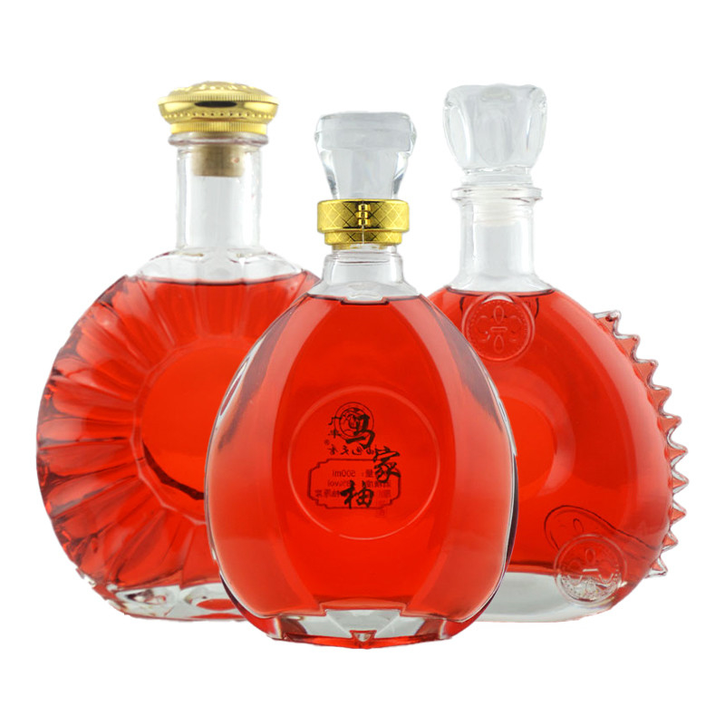 Tipo de sellado libre 500 ml 750 ml Transparente Whisky vacío y bebidas alcohólicas Botellas de vidrio para licor
