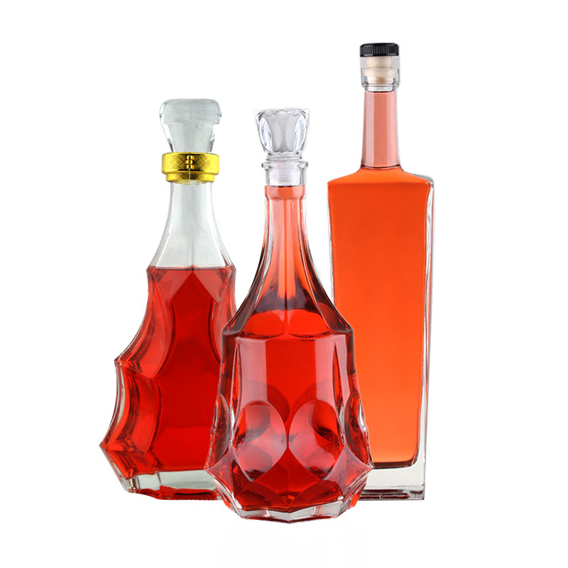 Materiales de vidrio Super Flint Botellas de licor vacías de 750 ml para licor Tipo de sellado de corcho