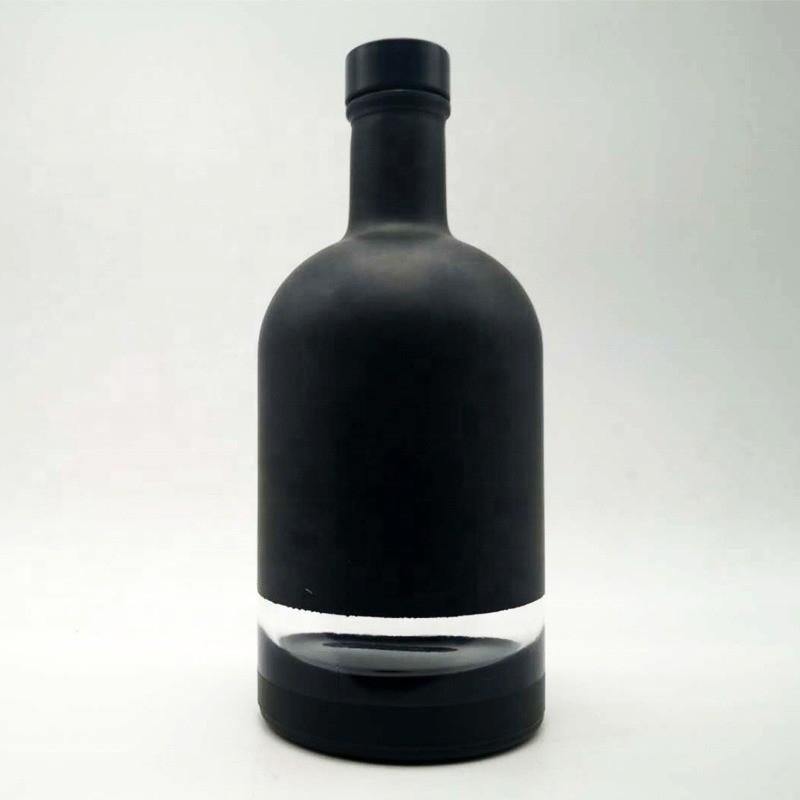 Super Flint Glass Vodka Spirit Botella de vidrio con tapa de guala y producto con logotipo grabado