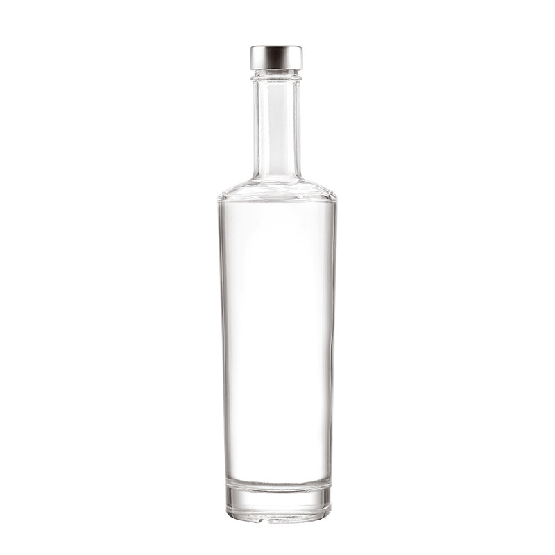 Forma personalizada Collar de vidrio de súper sílex 250 ml Salsa caliente 500 ml Vodka 700 ml Botellas de vidrio de licor