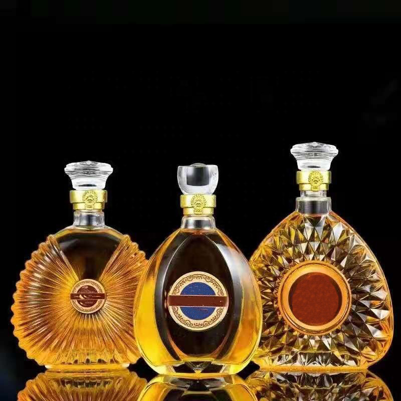 500 ml de champán con alcohol helado Tequila 750 ml personalizado Cuadrado vacío Whisky Vodka Liquor 70cl Botella de vidrio