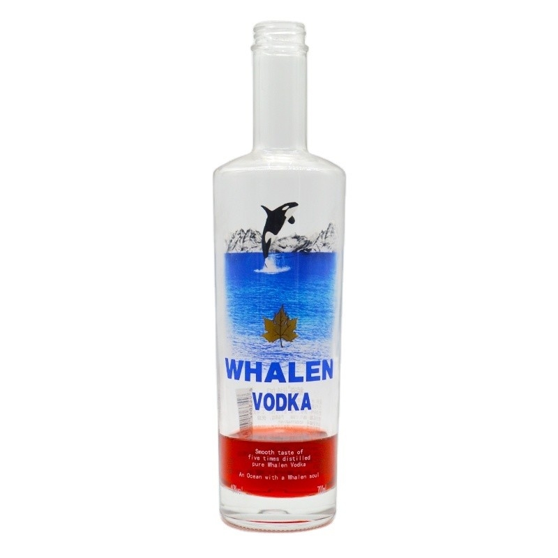 Super Flint helado 700 ml Botellas vacías para vino Logotipo de decal 750 ml Botella de vidrio de vodka