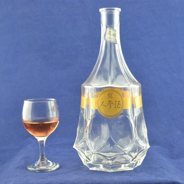 Botellas de ginebra de vidrio para bebidas alcohólicas/liquores botellas de vidrio vacías