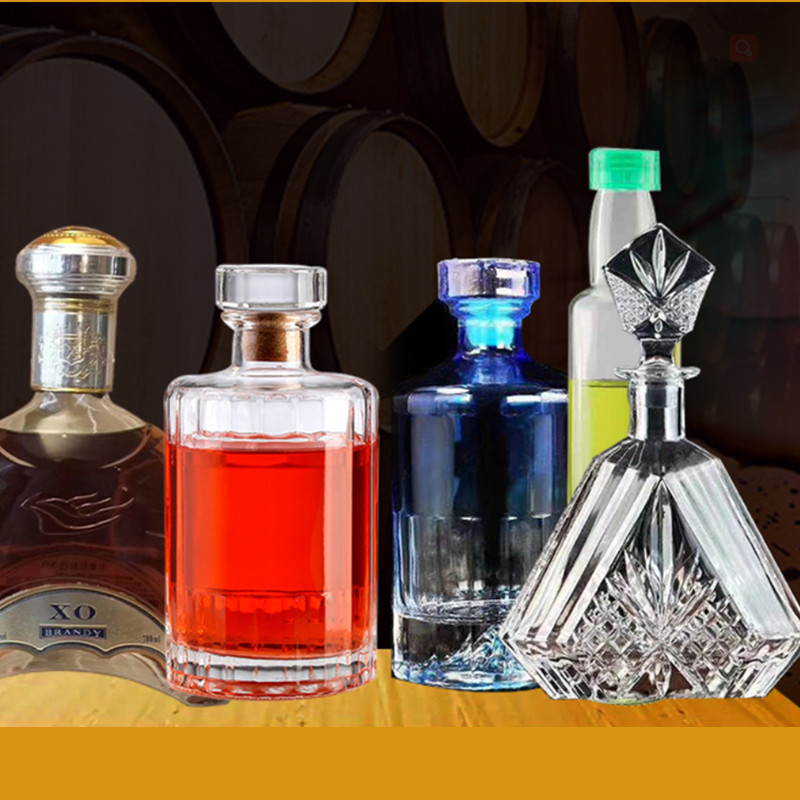 Botellas de vidrio 500ml 750ml Gin claro y vacío Vino Whiskey Brandy Vodka con certificado SGS